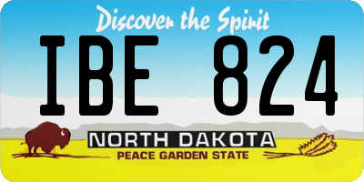 ND license plate IBE824
