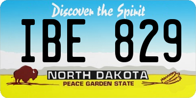 ND license plate IBE829