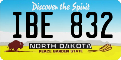 ND license plate IBE832