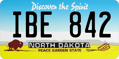 ND license plate IBE842