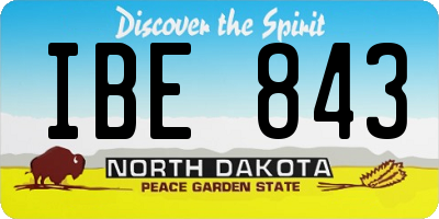 ND license plate IBE843