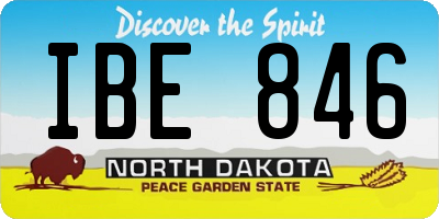ND license plate IBE846