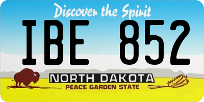 ND license plate IBE852