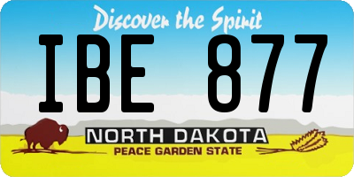 ND license plate IBE877