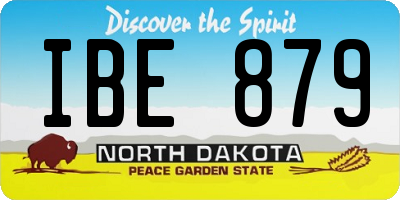 ND license plate IBE879