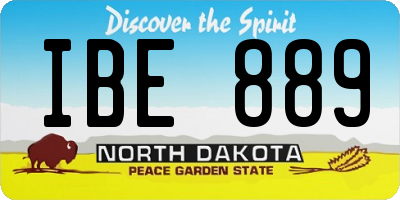 ND license plate IBE889
