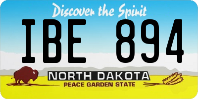 ND license plate IBE894