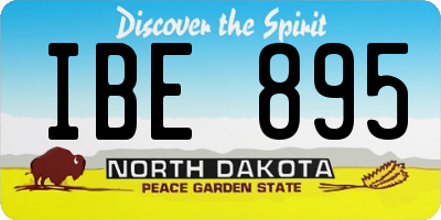 ND license plate IBE895