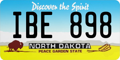 ND license plate IBE898