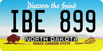 ND license plate IBE899