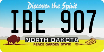 ND license plate IBE907