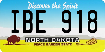 ND license plate IBE918