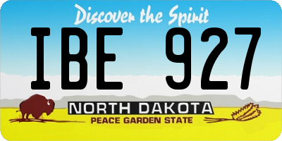 ND license plate IBE927
