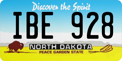 ND license plate IBE928