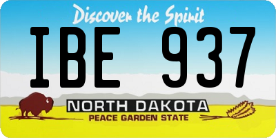 ND license plate IBE937