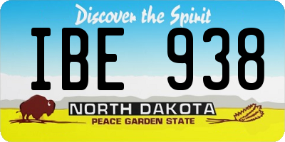 ND license plate IBE938