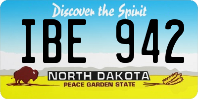 ND license plate IBE942