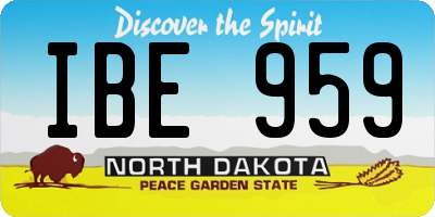 ND license plate IBE959