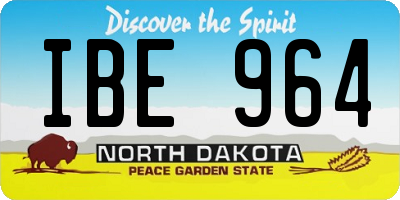 ND license plate IBE964