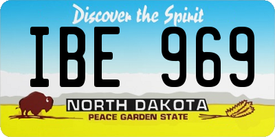 ND license plate IBE969