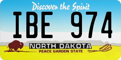 ND license plate IBE974