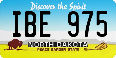 ND license plate IBE975