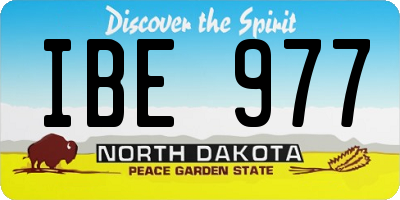 ND license plate IBE977