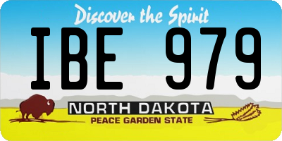 ND license plate IBE979