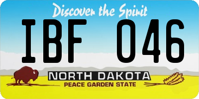 ND license plate IBF046