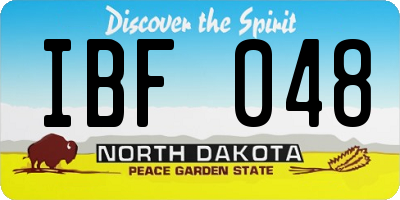 ND license plate IBF048