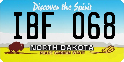 ND license plate IBF068