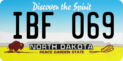 ND license plate IBF069