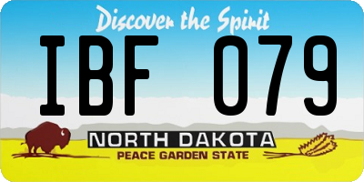 ND license plate IBF079