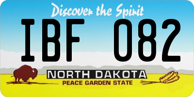 ND license plate IBF082