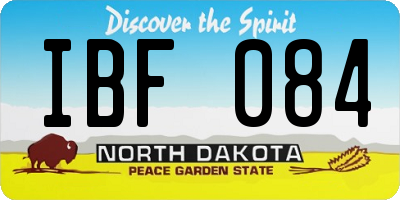 ND license plate IBF084