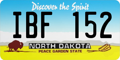 ND license plate IBF152