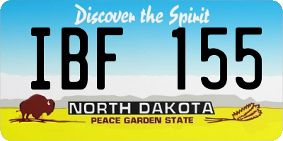 ND license plate IBF155