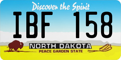 ND license plate IBF158