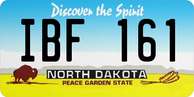 ND license plate IBF161