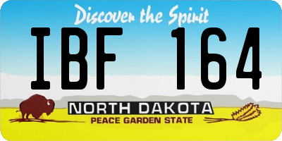 ND license plate IBF164