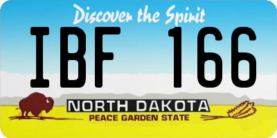 ND license plate IBF166