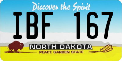 ND license plate IBF167
