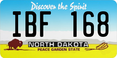 ND license plate IBF168
