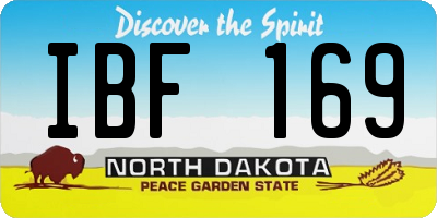 ND license plate IBF169