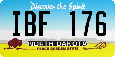 ND license plate IBF176