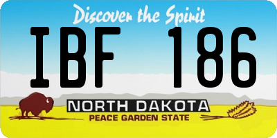 ND license plate IBF186