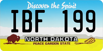 ND license plate IBF199