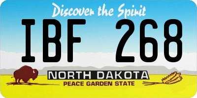 ND license plate IBF268
