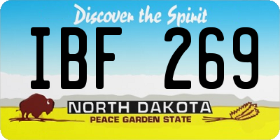 ND license plate IBF269