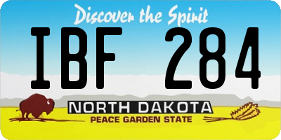 ND license plate IBF284